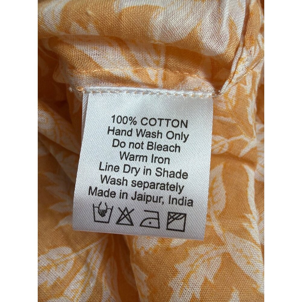 Daughter of India Kyra Mini Dress Tangerine Floral XL Boho Cotton NWOT - Picture 8 of 16